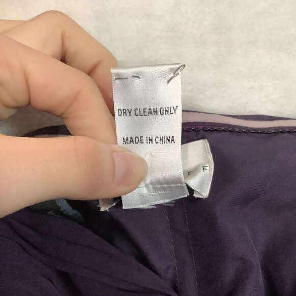 Bill Levkoff Plum Strapless Chiffon Evening Gown Size 4 Ruched Empire Waistline - Picture 4 of 7